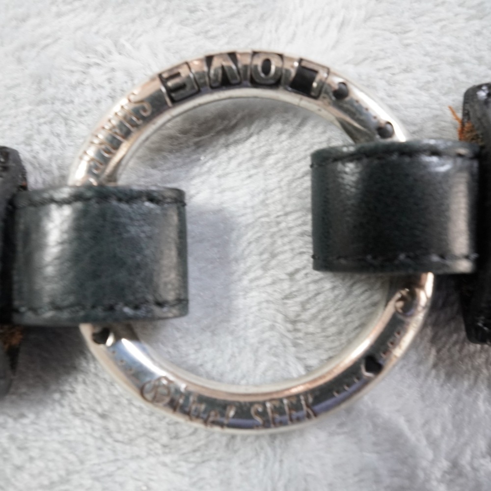 Brighton Black Leather Belt Womens 28 Small Silver O Ring Love Engraving - Picture 10 of 12